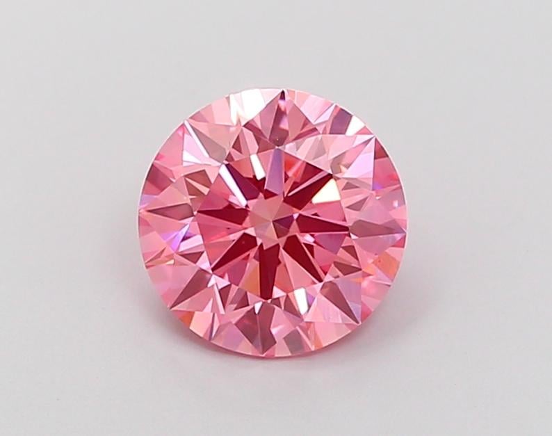 1.58 Ct. Fancy Vivid Pink Round Lab Grown Diamond