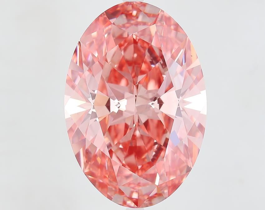 17.02 Ct. Fancy Vivid Pink Oval Lab Grown Diamond
