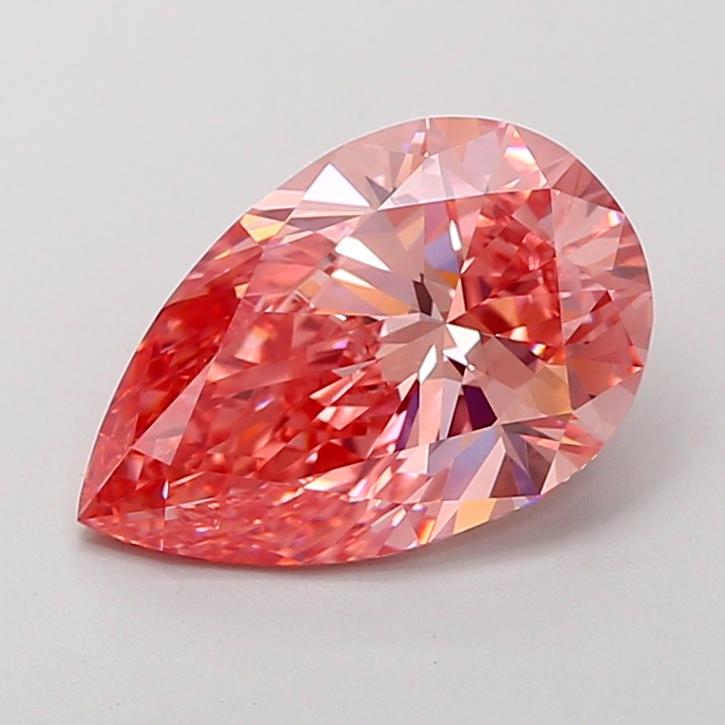 2.63 Ct. Fancy Vivid Pink Pear Lab Grown Diamond