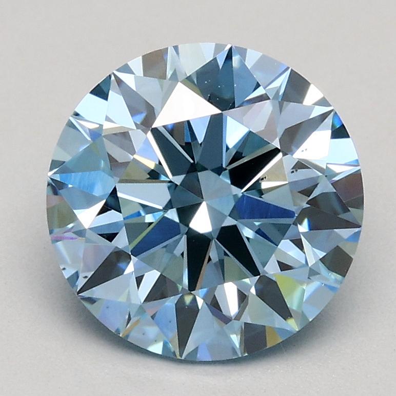 1.56 Ct. Fancy Blue Round Lab Grown Diamond
