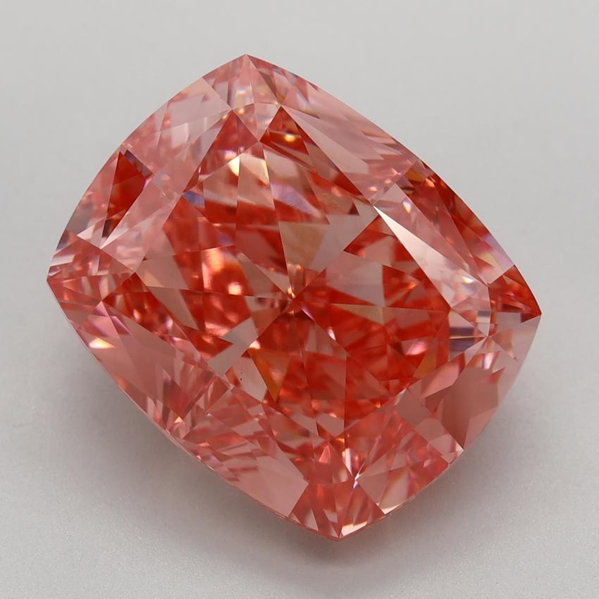 8.70 Ct. Fancy Vivid Pink Cushion Lab Grown Diamond