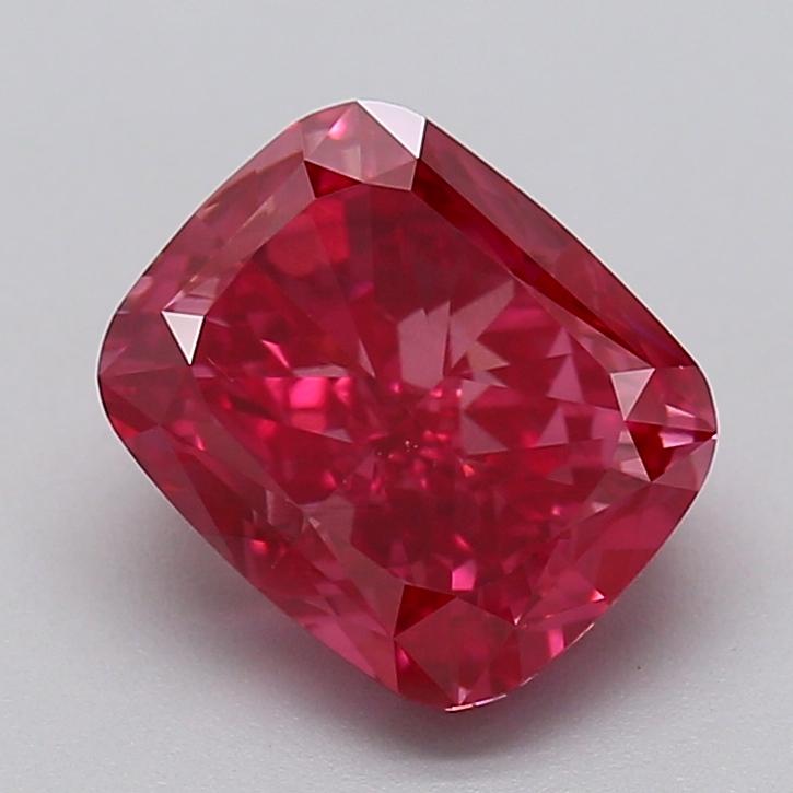 3.00 Ct. Fancy Vivid  Pink Cushion Lab Grown Diamond