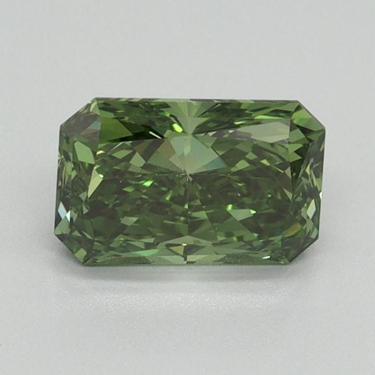 1.01 Ct. Fancy Vivid Green Radiant Lab Grown Diamond