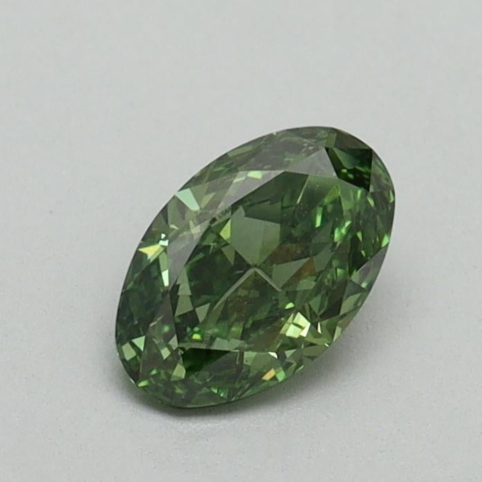 0.51 Ct. Fancy Vivid Pacific Green Oval Lab Grown Diamond