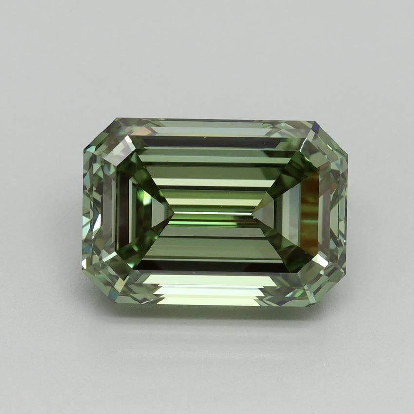 6.51 Ct. Fancy Vivid Pacific Green Emerald Lab Grown Diamond