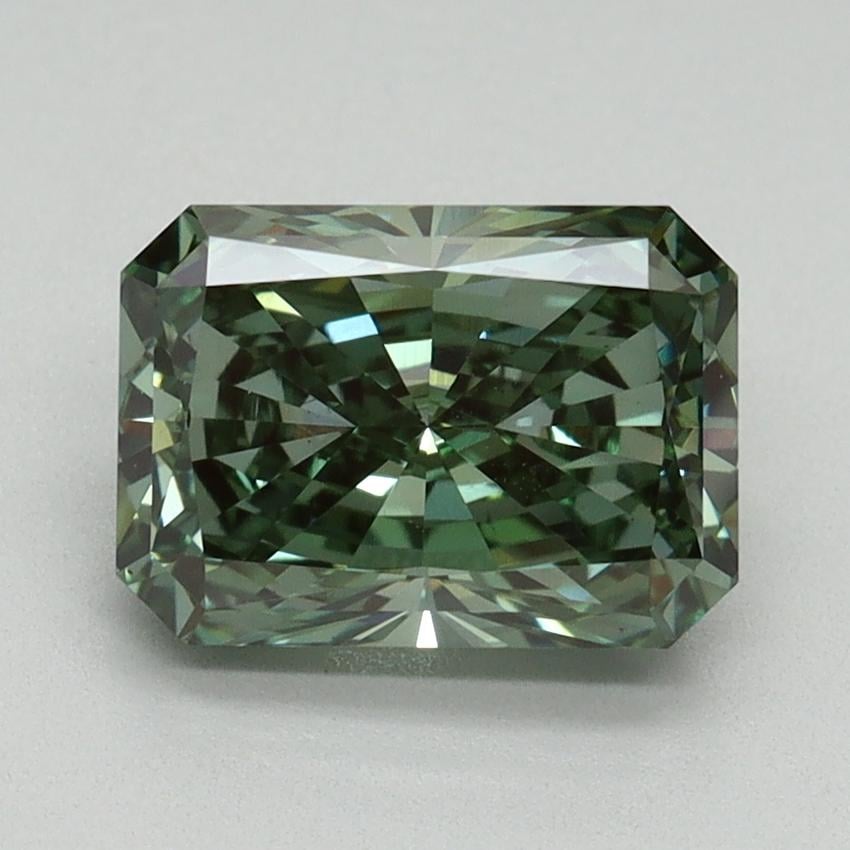 2.05 Ct. Fancy Vivid Green Radiant Lab Grown Diamond