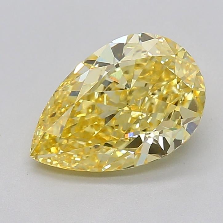 3.04 Ct. Fancy Intense  Yellow Pear Lab Grown Diamond