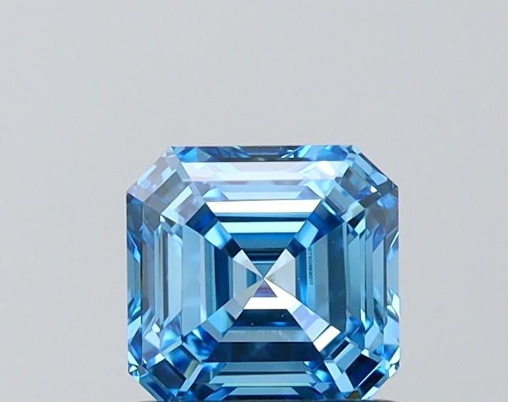 1.01 Ct. Fancy Vivid  Blue Asscher Lab Grown Diamond