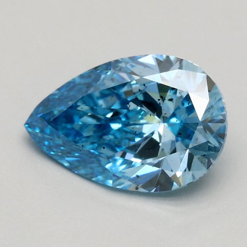1.00 Ct. Fancy Vivid Blue Pear Lab Grown Diamond