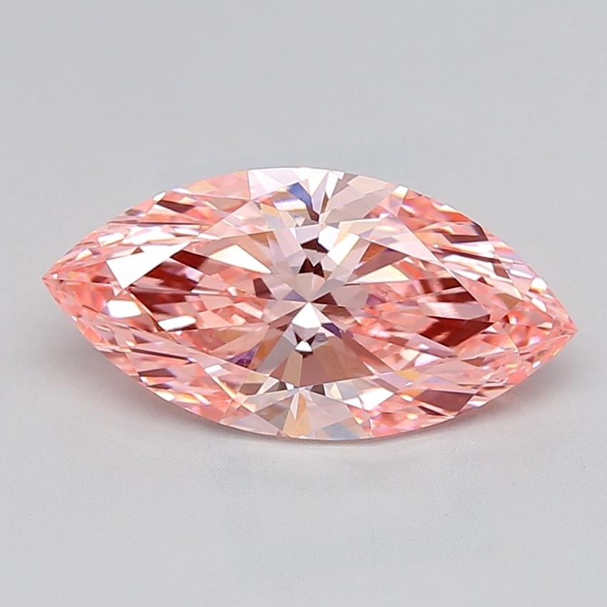 3.10 Ct. Fancy Vivid  Pink Marquise Lab Grown Diamond