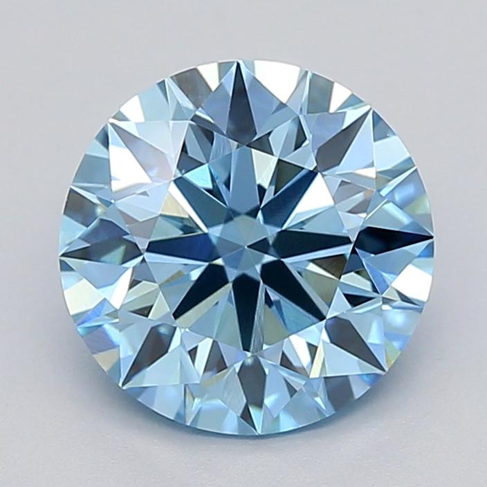 2.07 Ct. Fancy Vivid  Blue Round Lab Grown Diamond