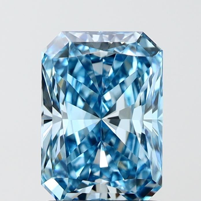 2.01 Ct. Fancy Vivid Blue Radiant Lab Grown Diamond
