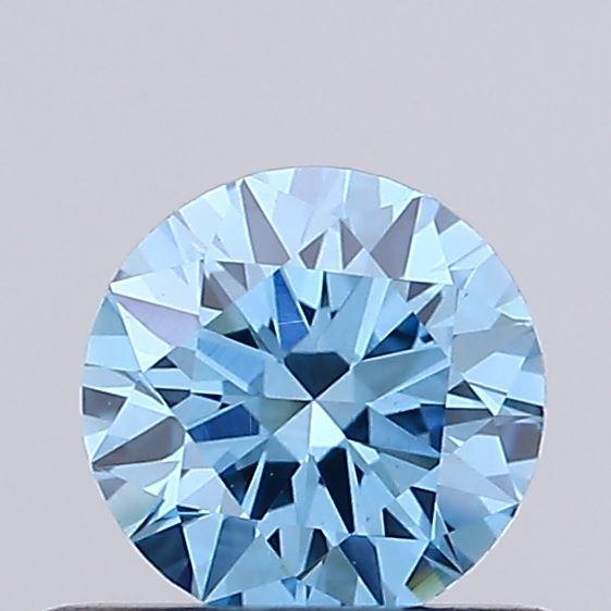 0.48 Ct. Fancy Vivid Blue Round Lab Grown Diamond