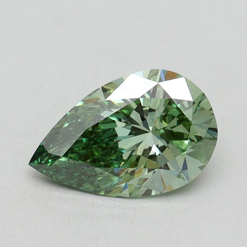 1.00 Ct. Fancy Vivid Green Pear Lab Grown Diamond