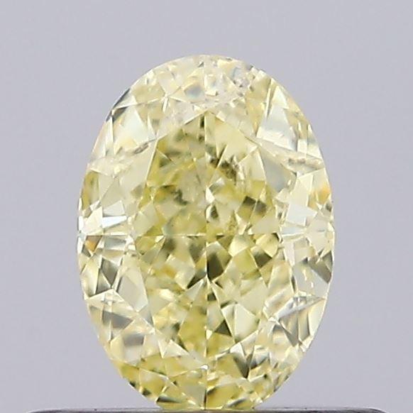 0.52 Ct. Fancy Intense Yellow Oval Lab Grown Diamond