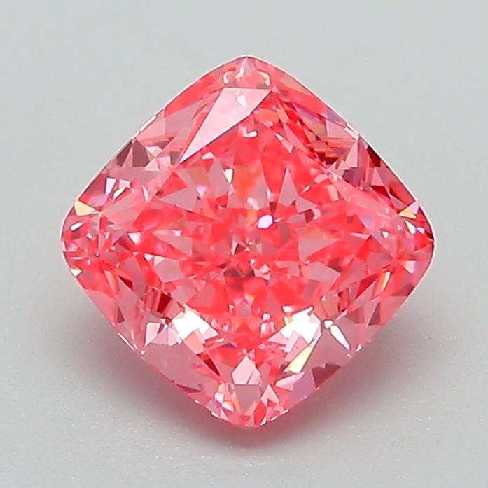 1.45 Ct. Fancy Vivid Pink Cushion Lab Grown Diamond