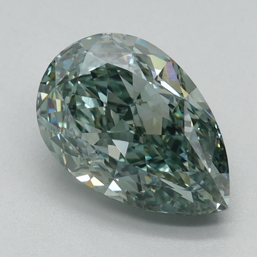 1.57 Ct. Fancy Intense Green Pear Lab Grown Diamond