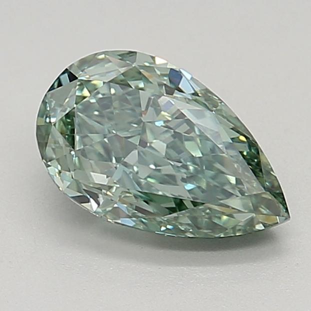 1.14 Ct. Fancy Vivid Green Pear Lab Grown Diamond