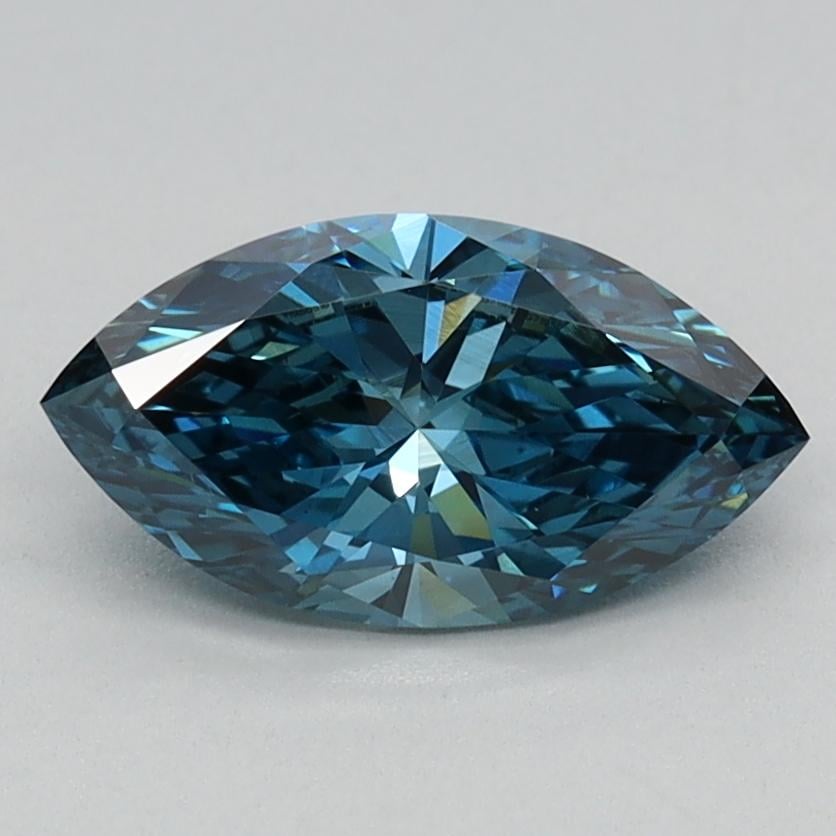 0.78 Ct. Fancy Vivid Blue Marquise Lab Grown Diamond