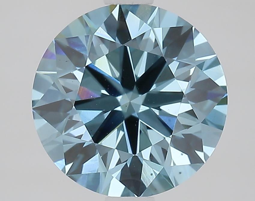 2.40 Ct. Fancy Vivid Blue Round Lab Grown Diamond