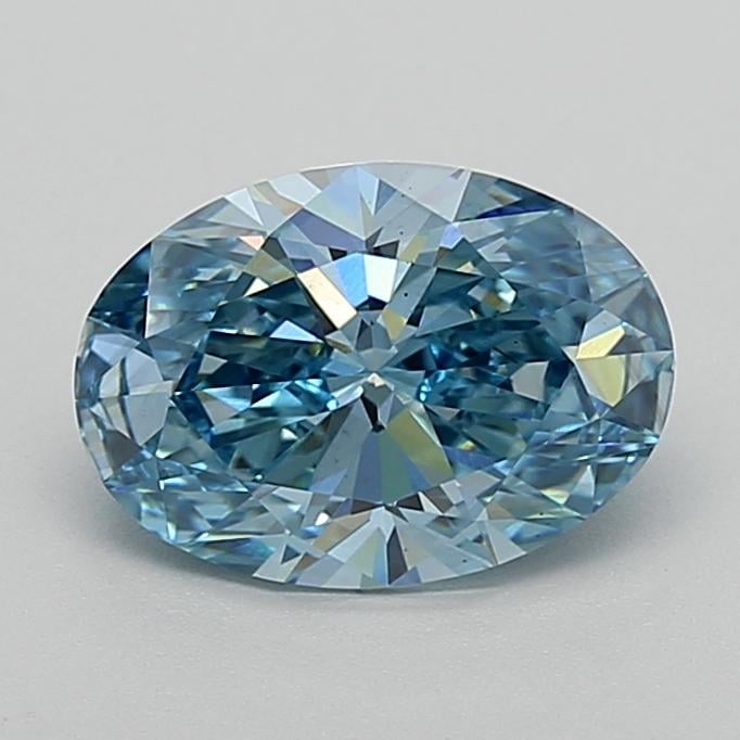 2.23 Ct. Fancy Vivid  Blue Oval Lab Grown Diamond