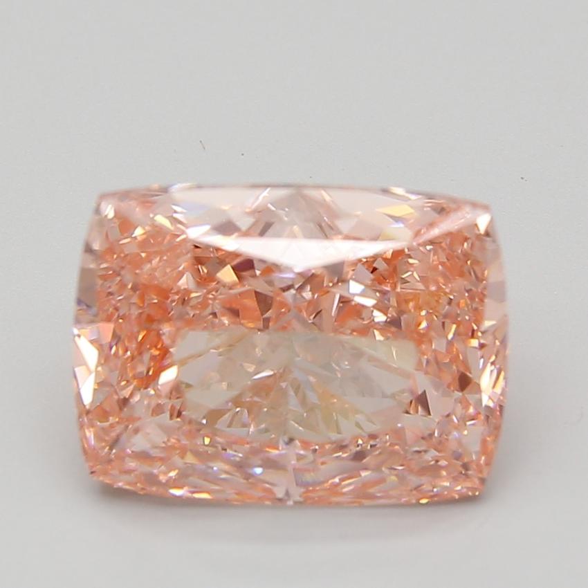 6.48 Ct. Fancy Vivid Pink Cushion Lab Grown Diamond