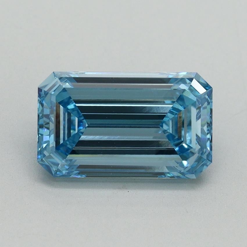 2.15 Ct. Fancy Vivid Blue Emerald Lab Grown Diamond