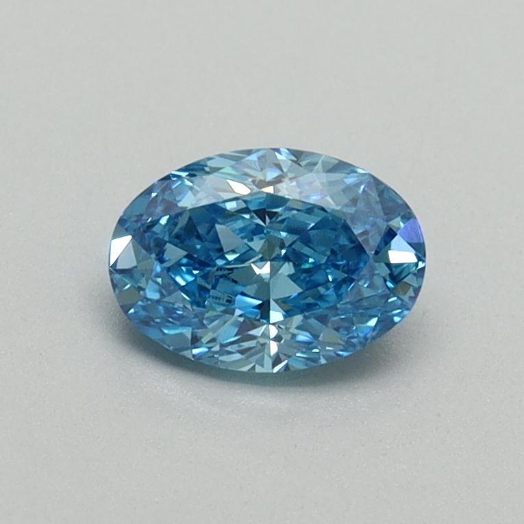 0.54 Ct. Fancy Vivid Blue Oval Lab Grown Diamond