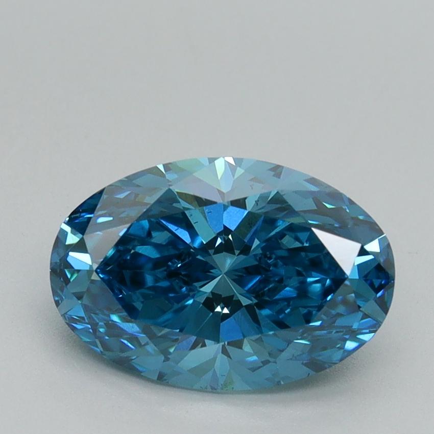 2.10 Ct. Fancy Vivid Blue Oval Lab Grown Diamond