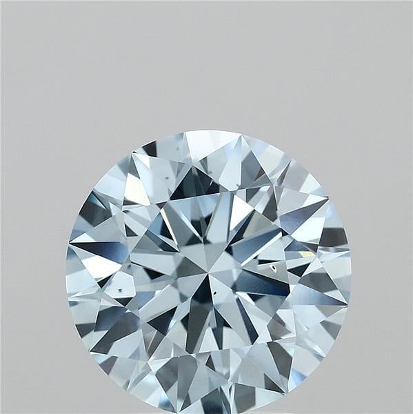 3.54 Ct. Fancy Vivid  Blue Round Lab Grown Diamond