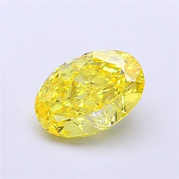 1.31 Ct. Fancy Vivid  Yellow Oval Lab Grown Diamond