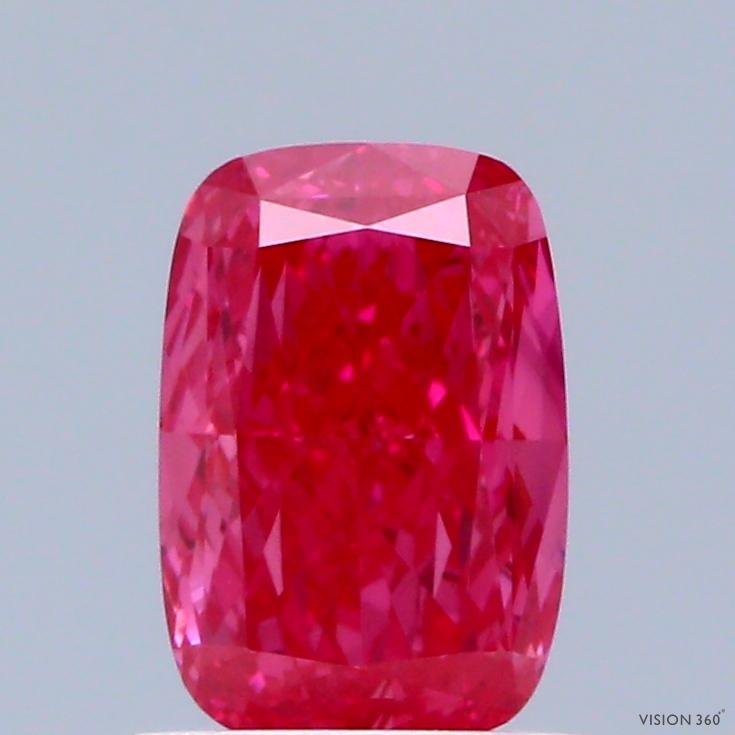 1.06 Ct. Fancy Vivid Pink Cushion Lab Grown Diamond