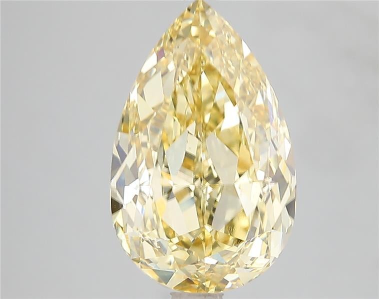 5.09 Ct. Fancy Vivid Yellow Pear Lab Grown Diamond