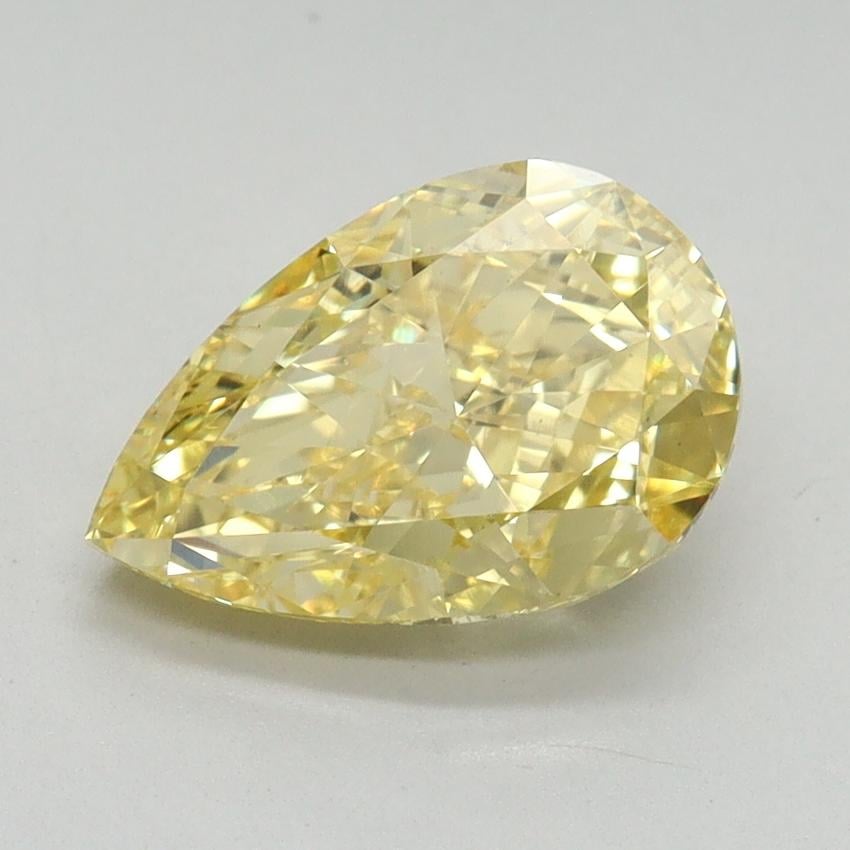 2.09 Ct. Fancy Vivid Yellow Pear Lab Grown Diamond