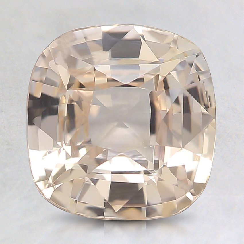 7.9x7.6mm Cushion Peach Sapphire