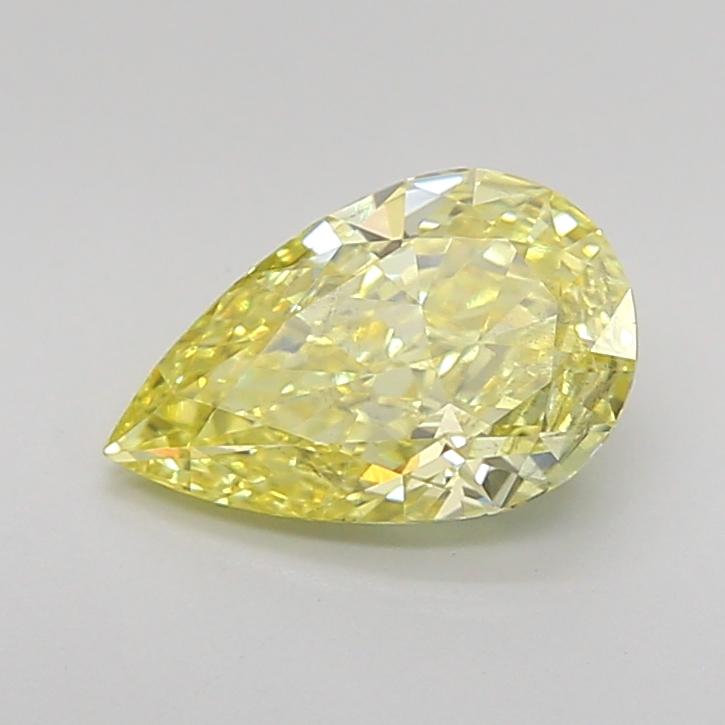 1.22 Ct. Fancy Vivid Yellow Pear Lab Grown Diamond
