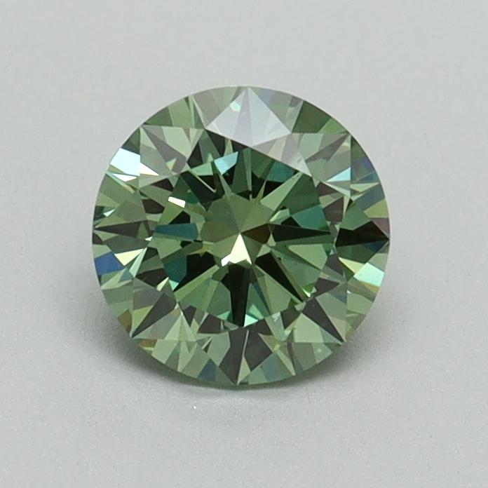0.70 Ct. Fancy Vivid Green Round Lab Grown Diamond