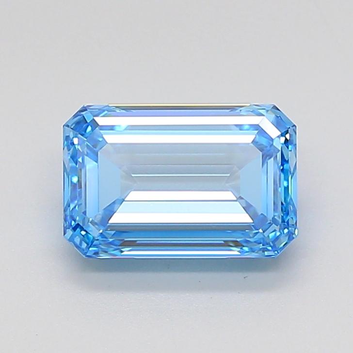 2.92 Ct. Fancy Vivid Blue Emerald Lab Grown Diamond