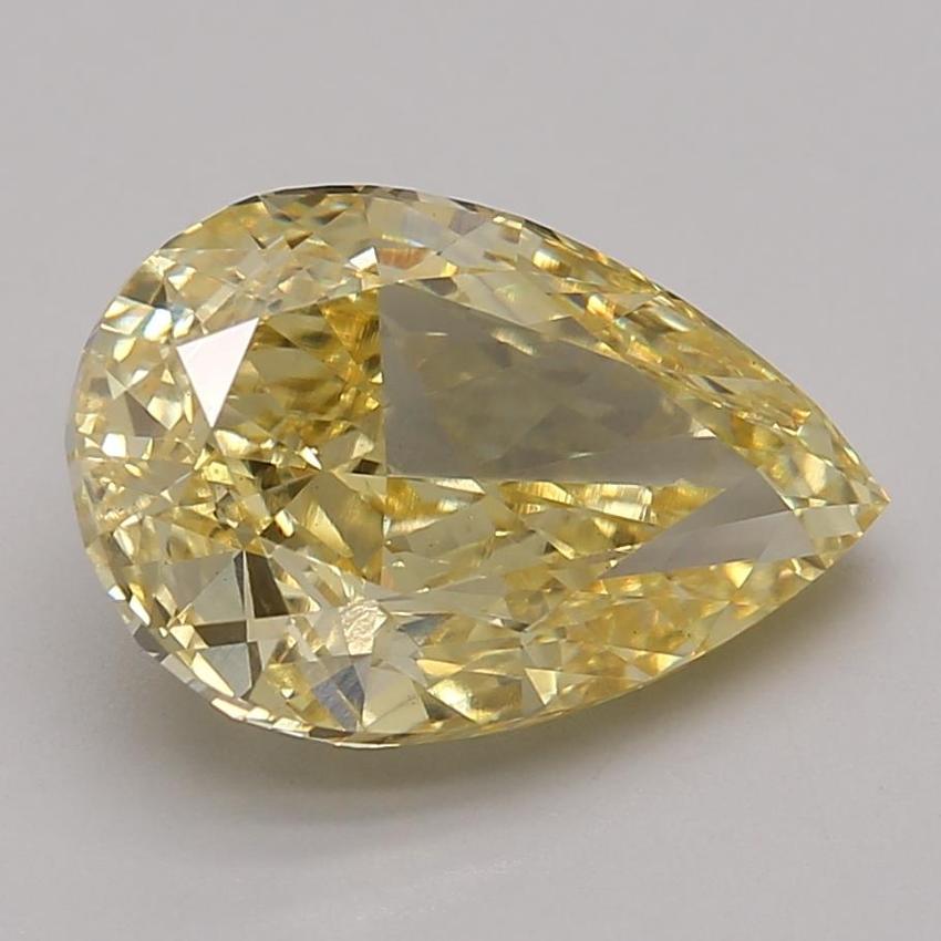 4.11 Ct. Fancy Intense Yellow Pear Lab Grown Diamond