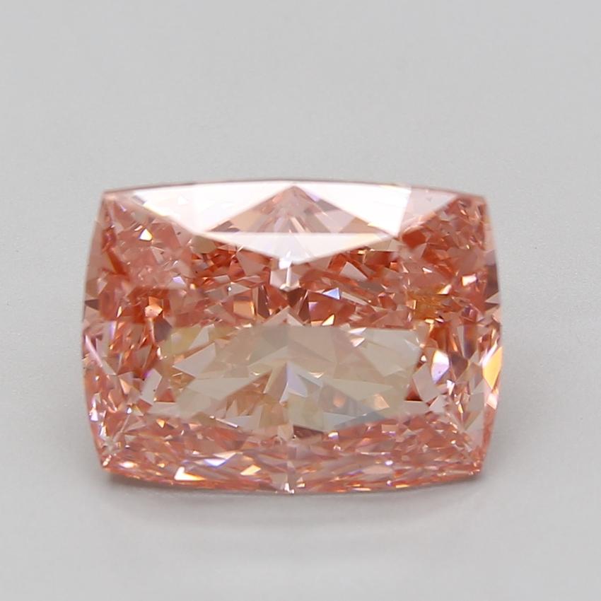 7.08 Ct. Fancy Vivid Pink Cushion Lab Grown Diamond