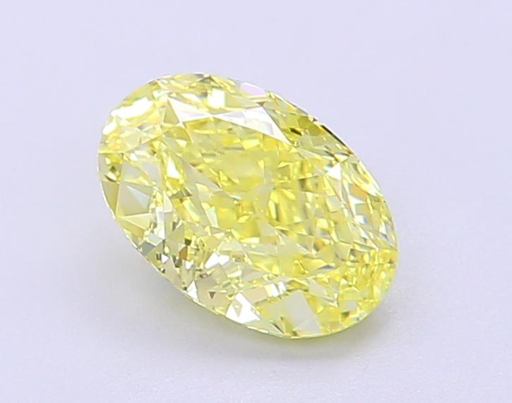 1.18 Ct. Fancy Intense  Yellow Oval Lab Grown Diamond