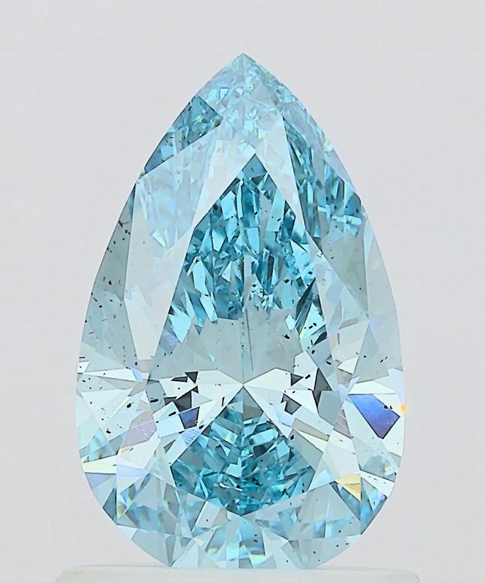 1.09 Ct. Fancy Vivid Blue Pear Lab Grown Diamond