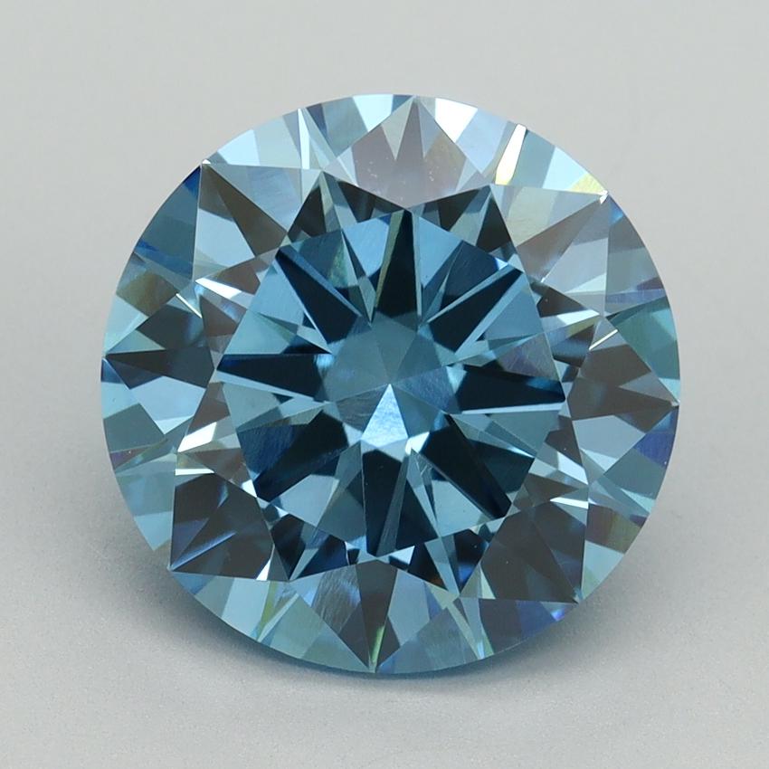 5.03 Ct. Fancy Vivid Blue Round Lab Grown Diamond