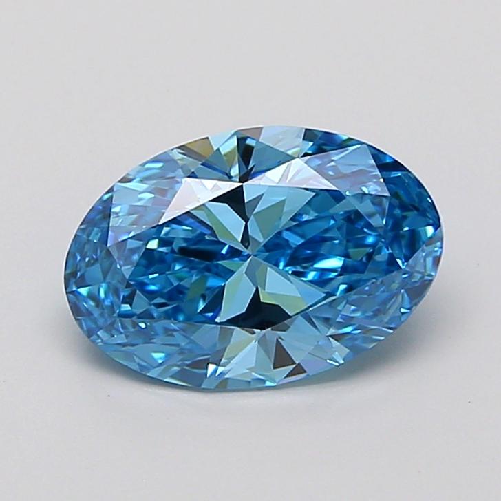 2.00 Ct. Fancy Vivid None Blue Oval Lab Grown Diamond