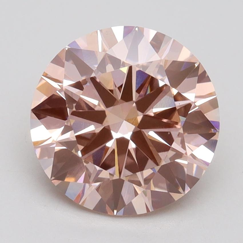 2.70 Ct. Fancy Intense Pink Round Lab Grown Diamond