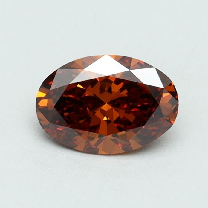 0.50 Ct. Fancy Intense Brownish Orange Oval Lab Grown Diamond