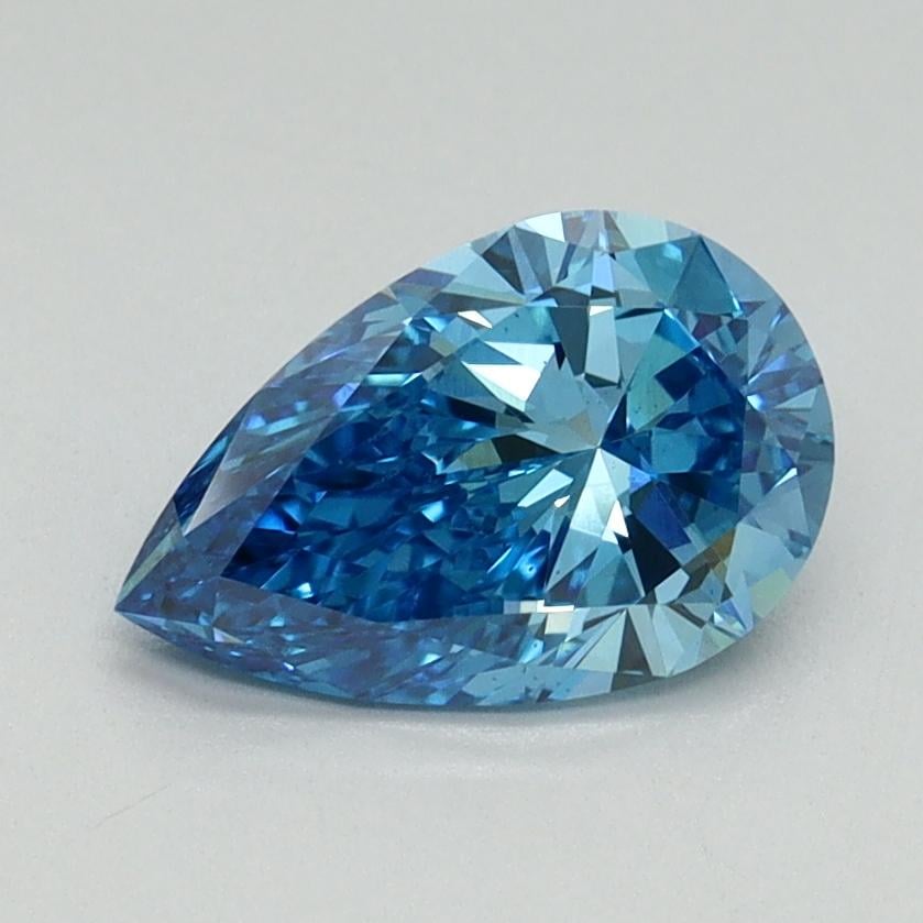 1.09 Ct. Fancy Vivid Blue Pear Lab Grown Diamond