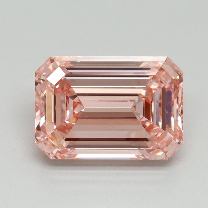 3.59 Ct. Fancy Vivid Pink Emerald Lab Grown Diamond