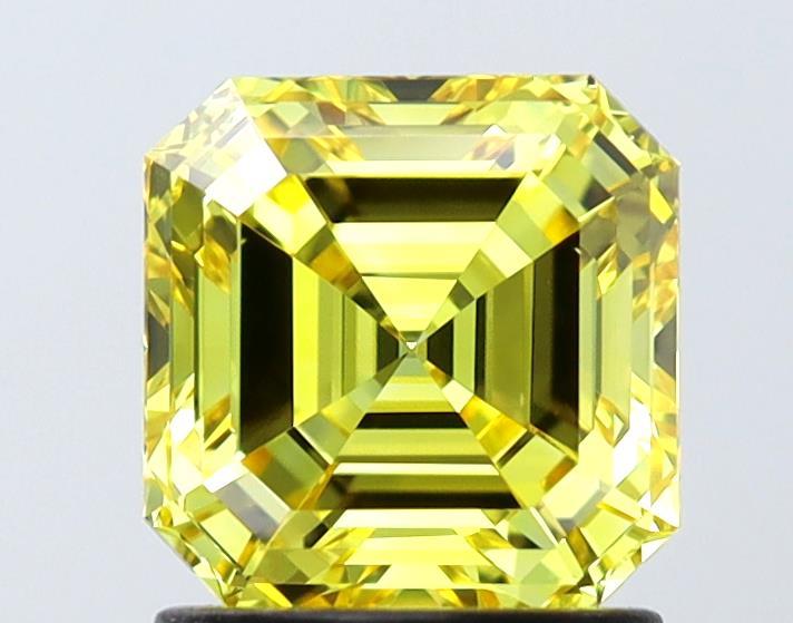 1.57 Ct. Fancy Vivid  Yellow Asscher Lab Grown Diamond