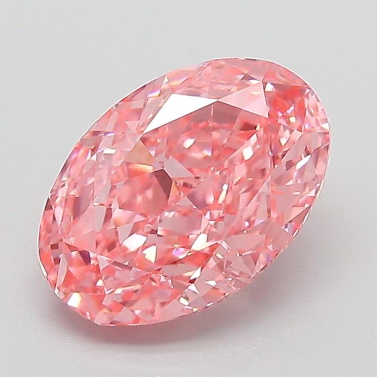 2.04 Ct. Fancy Vivid Pink Oval Lab Grown Diamond